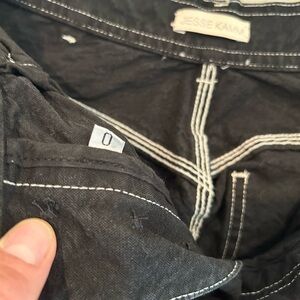 JESSE KAMM Patchfront Handy Pant, Black/Natural